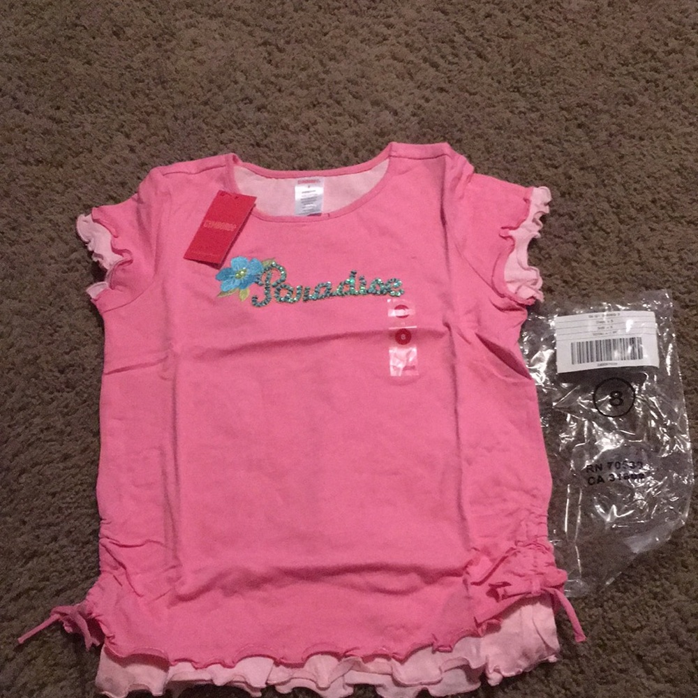 NWTs Vintage Gymboree Palm Springs pink top Size 8